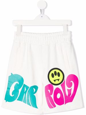 Barrow kids logo motif-print shorts - White