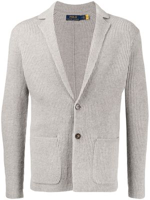 Polo Ralph Lauren notched-lapels ribbed cardigan - Grey