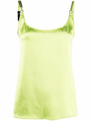 Nina Ricci logo-strap satin camisole - Green