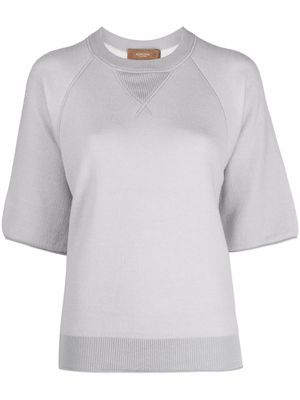 Agnona short sleeve knitted Shirt - Grey