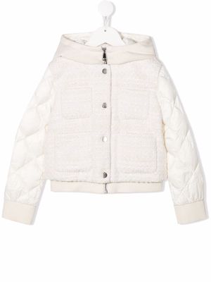 Moncler Enfant hooded puffer jacket - Neutrals