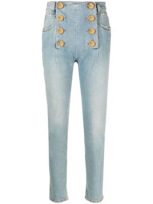 Balmain high-rise skinny jeans - Blue