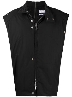 C2h4 oversized Asteroid padded vest jacket - Black