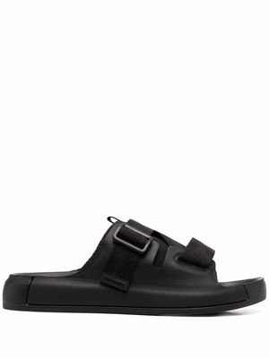 Stone Island Shadow Project double-buckle sandals - Black