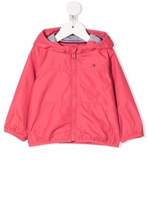 Tommy Hilfiger Junior rear logo-print jacket - Pink