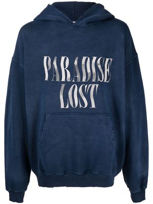 Alchemist slogan pullover hoodie - Blue