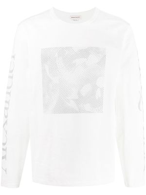 Alexander McQueen graphic-print crew neck sweatshirt - White