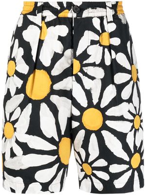 Marni floral-print cotton bermuda shorts - Black