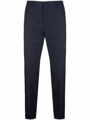 PAUL SMITH check-pattern slim trousers - Blue