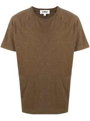 YMC television raglan T-shirt - Brown