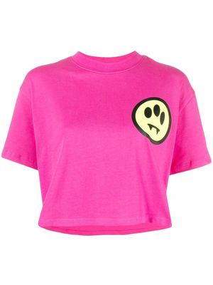 #Mumofsix Barrow cropped logo-print T-shirt - Pink