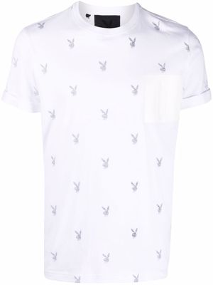 John Richmond all-over Playboy-print T-shirt - White