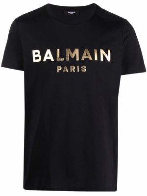 Balmain logo-print short-sleeved T-shirt - Black