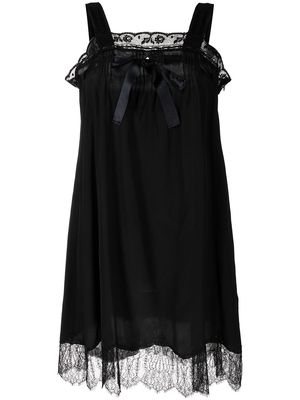 SHIATZY CHEN lace-panelled mini dress - Black