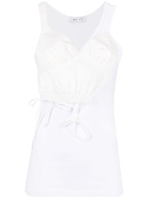 Act N°1 ruched-bust sleeveless top - White