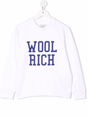 Woolrich Kids Ivy logo-print sweatshirt - White