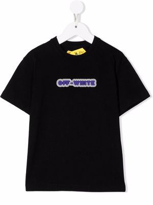 Off-White Kids logo-print cotton T-shirt - Black