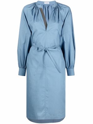 Brunello Cucinelli belted midi tunic dress - Blue