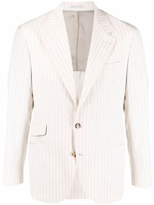 Brunello Cucinelli cream striped blazer - Neutrals