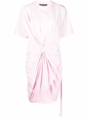 Y/Project cinched-waist T-shirt dress - Pink