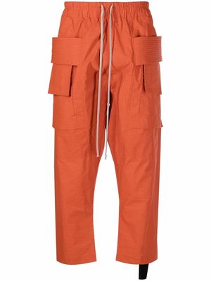 Rick Owens DRKSHDW cropped cargo trousers - Orange