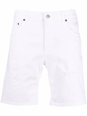 DONDUP distressed denim shorts - White