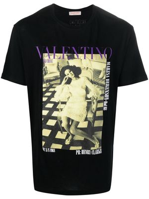 Valentino Rendez-Vous print T-shirt - Black