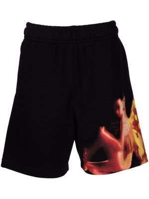 MISBHV flame-print shorts - Black