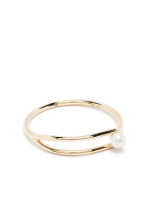 Ruifier 18kt yellow gold Astra New Moon Akoya pearl ring