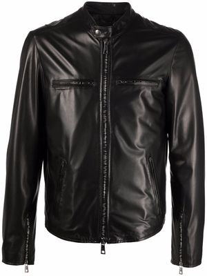 Giorgio Brato zip-up leather jacket - Black
