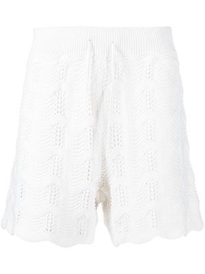 Casablanca crochet deck shorts - White