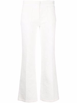 Giambattista Valli flower jacquard trousers - White