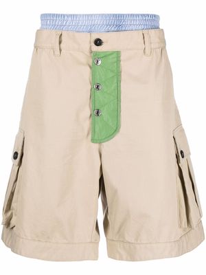 Dsquared2 layered-waistband cargo shorts - Neutrals
