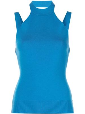 Monse cut-out detail knitted top - Blue