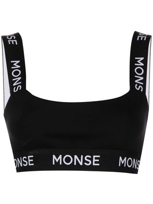 Monse logo-print sports bra - Black