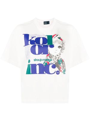 Kolor logo-print T-shirt - White