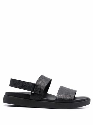 Calvin Klein Bastrap leather sandals - Black