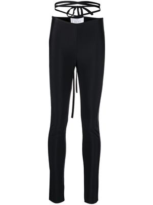 Giuseppe Di Morabito crossover-strap high-waisted leggings - Black