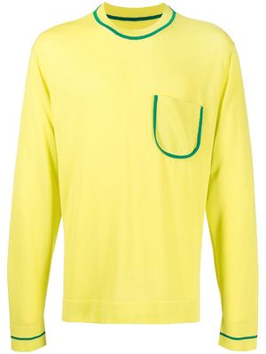 Jacquemus La Maille Marino contrasting-trim sweater - Yellow