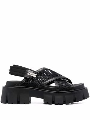 Premiata mesh-strap detail sandals - Black
