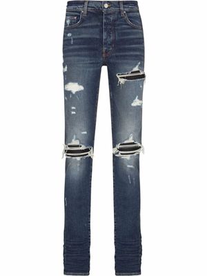 AMIRI MX1 ripped-detail skinny jeans - Blue