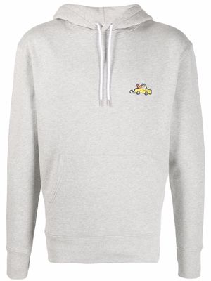 Maison Kitsuné logo-patch pullover hoodie - Grey