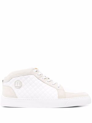Leandro Lopes quilted high-top sneakers - WHITE BEIGE