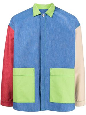 Sunnei cotton patchwork denim shirt - Multicolour