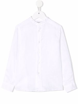 Paolo Pecora Kids collarless linen shirt - White