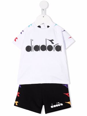 Diadora Junior logo-print T-shirt set - Black