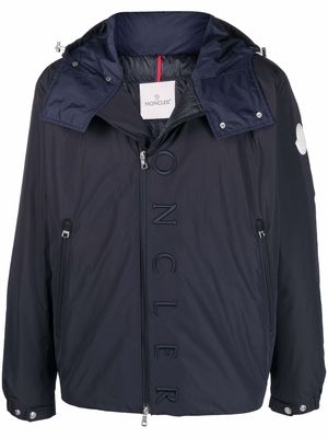 Moncler Colonsay logo-embroidered hooded down jacket - Blue