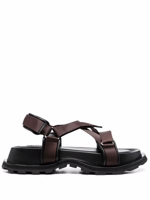 Jil Sander platform sole sandals - Brown