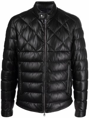 Moncler Grenelle quilted leather jacket - Black