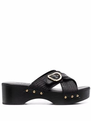 Ancient Greek Sandals Marilisa crossover strap clogs - Black